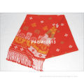 Orange And Red Comfortable Women Woven Silk Scarf Summer